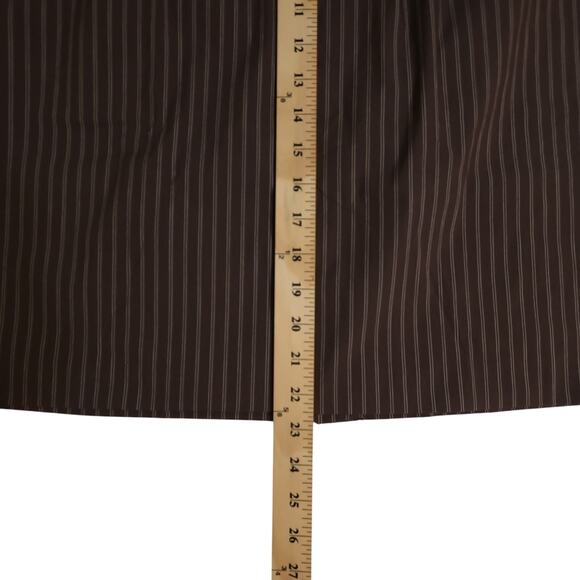 Talbots Pinstripe Brown & White Tailored Pencil Skirt Sz 14 NWT Preppy Corpcore - Picture 11 of 12